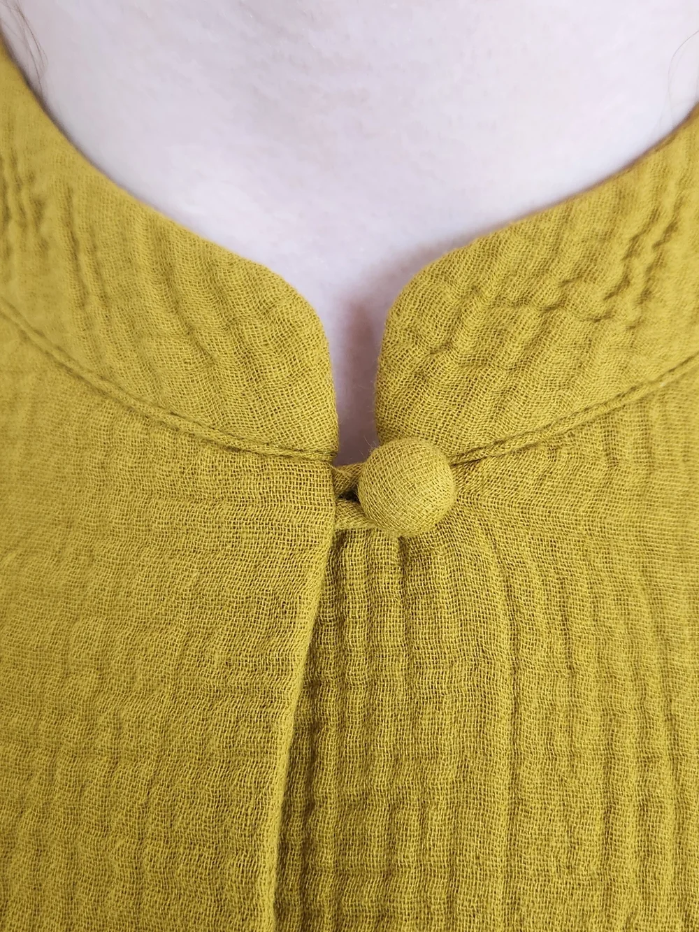 Tiered Button-Front Midi Dress in Mustard